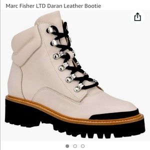 Marc Fisher LTD Daran Leather Bootie Ivory Leather